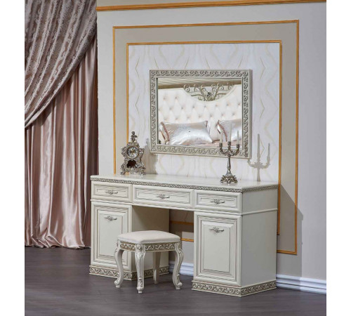 Туалетный столик с зеркалом Берта (жемчуг)