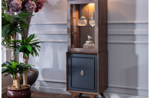 Одностворчатый шкаф витрина для посуды в гостиную Алегро ALEG-12