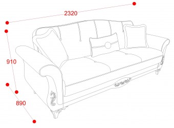 Трехместный диван-кровать Астория (Astoria) Беллона