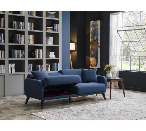 Трехместный Диван-кровать Flexy Флекси (синий)