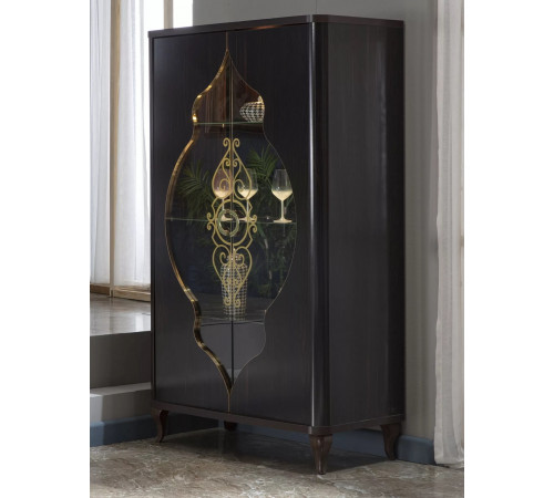 Шкаф витрина 2-х дверная Легенда LEGN-13 венге