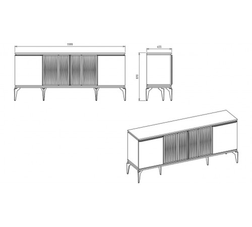 Буфет для посуды Лоретто (Loretto) LORET-10