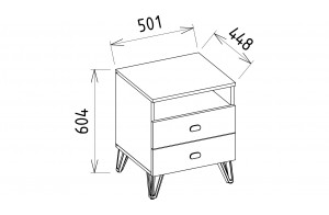 Прикроватная тумба Менти (Menty) MENTY-27