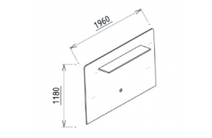 Часть мебельной стенки  для ТВ тумбы  (PESARO) PESR-15В