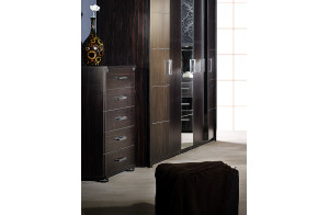 Узкий бельевой комод Мира MIRA-28 венге