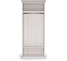 Шкаф 2-х дверный Неаполь Ясень анкор светлый (патина "серебро")