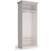 Шкаф 2-х дверный Неаполь Ясень анкор светлый (патина "серебро")