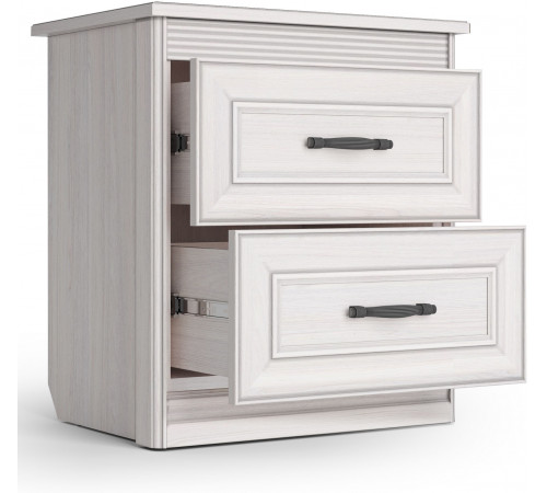 Тумба прикроватная Неаполь Ясень анкор светлый (патина "серебро")