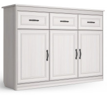 Большой комод Неаполь Ясень анкор светлый (патина "серебро")