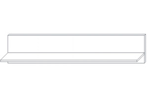 Полка навесная 1  1300 Сиена (Бодега Белый)