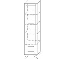 Гостиная Вега Скандинавия 3 (глянец, белый + дуб каньон)