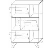 Гостиная Вега Скандинавия (глянец, белый + дуб каньон)