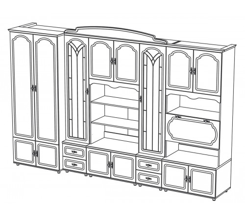 Стенка для гостиной Романтика ВК-09.1 от Мебель-Неман
