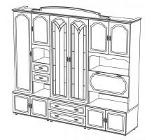 Стенка для гостиной Романтика ВК-09.2 от Мебель-Неман