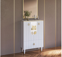 Комбинированный шкаф витрина Лоренсо МН-043-01 белый