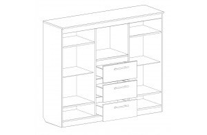 Широкий комод с баром для гостиной Элана 