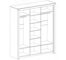 Шкаф для одежды Соренто Дуб стирлинг с раздвижными дверями