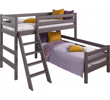 Кровать Соня Лаванда угловая вариант 8 с наклонной лестницей