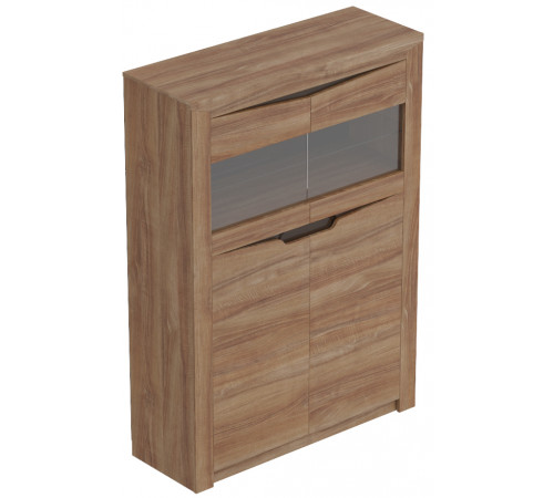 Шкаф-витрина Соренто двухдверный дуб стирлинг