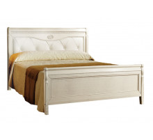 Двуспальная кровать Лика ММ-137-02 (белая эмаль) с изножьем