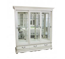 Шкаф с витриной Оскар ММ-210-03 (белая эмаль+пт)