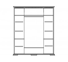 Шкаф для одежды Лика ММ-137-01/04Б (белая эмаль)