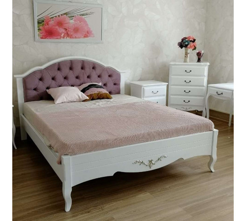 Двуспальная кровать Флоренция MUR-112-01/1 с каретной стяжкой