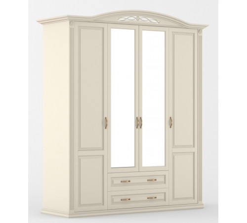 Четырехстворчатый шкаф для одежды Венеция MUR-101-04 st с зеркалом