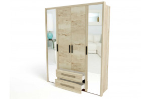 Четырехстворчатый шкаф для одежды СМ-13 Мале с зеркалом