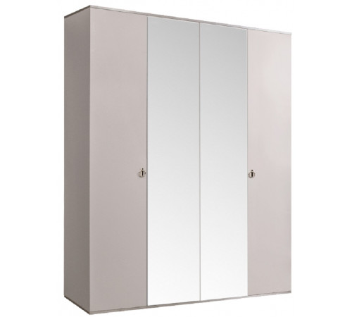 Четырехстворчатый шкаф для одежды с зеркалом Rimini РМШ1/4 (слоновая кость)