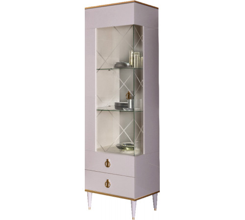 Шкаф витрина Rimini РМВ1-1С левый (слоновая кость)