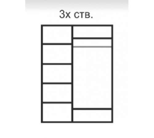 Трехстворчатый шкаф для одежды  Rimini РМШ2/3(слоновая кость)