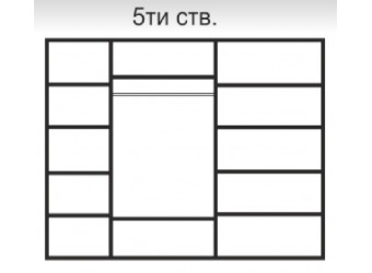 Пятистворчатый шкаф для одежды Rimini РМШ2/5 (орех орегон)