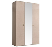 Трехстворчатый шкаф для одежды с зеркалом Rimini РМШ1/3(латте)