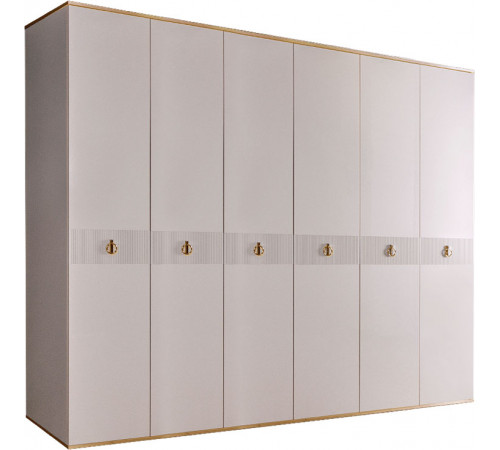 Шестистворчатый шкаф для одежды  Rimini Solo РМШ2/6 (s) (слоновая кость)
