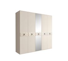 Пятистворчатый шкаф для одежды с зеркалами Богемия Фарфале (Bogemia Farfalle) БМШ1/5 (Fа)