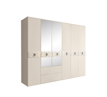 Шестистворчатый шкаф для одежды с ящиками и зеркалами Богемия Фарфале (Bogemia Farfalle) БМШ1/61 (Fа)