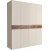 Четырехстворчатый шкаф для одежды Богемия Вуд (Bogemia Wood) БМШ2/4 (Wo)