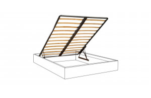 Двуспальная кровать с подъемным механизмом Амели АМКР140-1 (дуб)