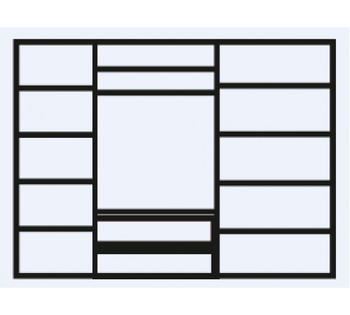 Пятистворчатый шкаф для одежды Венеция ВНШ2/51 (дуб седан)
