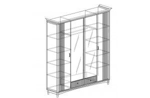 Четырехдверный шкаф Мартина 820