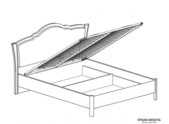 Двуспальная кровать 160х200 с подъемным механизмом Мартина 829