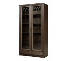 Шкаф витрина в гостиную Орлеан 838 ясень темный