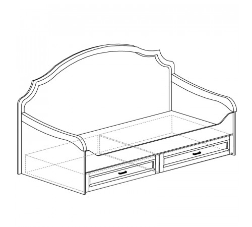 Кровать с ящиком Прованс 415