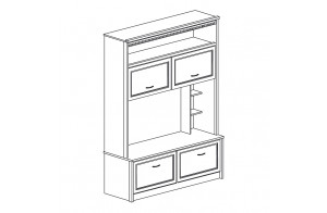Стенка в гостиную Лючия 188 темная