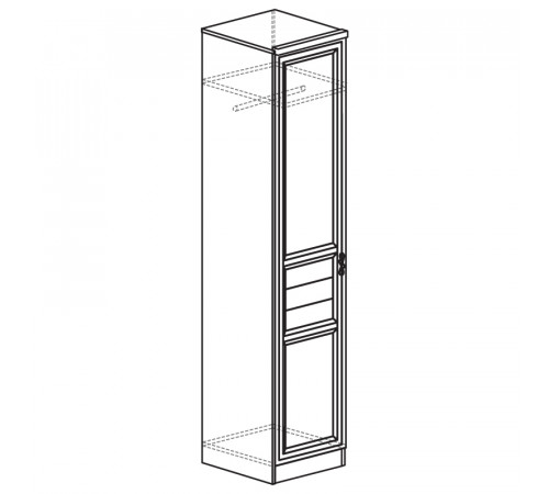 Одностворчатый шкаф для одежды Лира 41 светлый