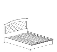 Кровать двуспальная с подъемным механизмом 1600 Парма 806 кремовый белый