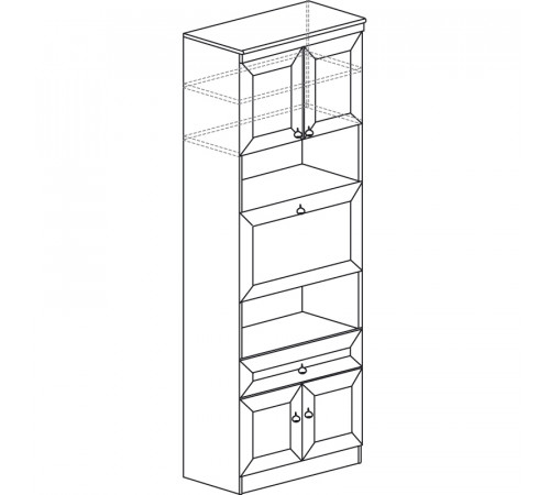 Шкаф с баром  Инна 605 светлый