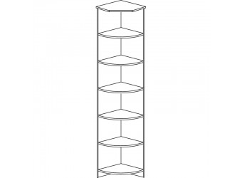 Стеллаж угловой открытый Инна 607 светлый